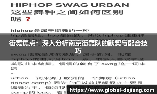 街舞焦点：深入分析南京街舞队的默契与配合技巧