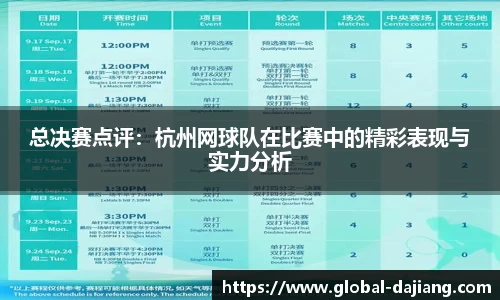总决赛点评：杭州网球队在比赛中的精彩表现与实力分析